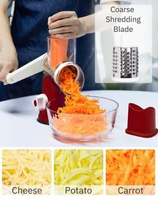 수동 회전 치즈 Grater 원형 Tumbling 상자 채소 쪼개기 Shredder 드럼