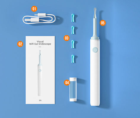 3.9mm HD 디지털 와이파이 귀 오토스코프 인공지능 방향 기능과 와이파이 연결