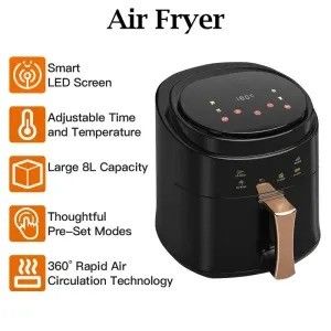 8L 1400W 스마트 터치 스크린 사용자 지정 기름 없는 전기 딥 프라이어