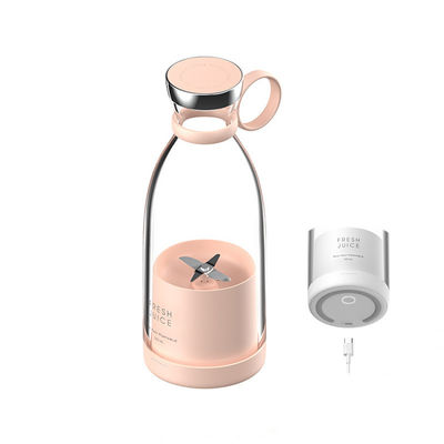 휴대용 재충전 가능한 USB 블렌더 주커 350ml 4 블레이드 여행용 핑크 미니 전기