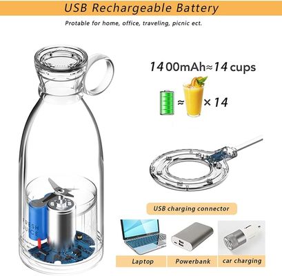 NO 앱 제어 미니 주커 컵 셰이크와 스무디용 플라스틱 USB 휴대용 블렌더