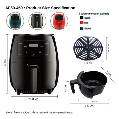 OEM/ODM 공급업체용 2L 3L 3.5L 4.5L 5L 5.5L 7L 7.7L 8L 10L 12L 디지털 전기 공기 프라이어