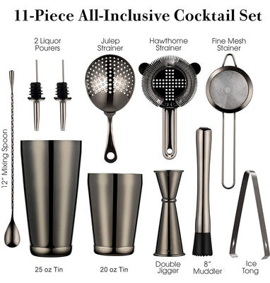클래식 디자인 11 조각 바텐더 키트 칵테일 흡연 세트 750ml/600ml 제조
