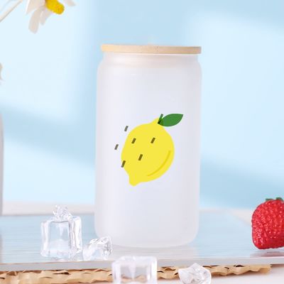 천연 건강 16oz 냉동 맥주 컵 대나무 뚜?? 과 빨대 최고의 바 선물