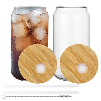 천연 건강 16oz 냉동 맥주 컵 대나무 뚜?? 과 빨대 최고의 바 선물