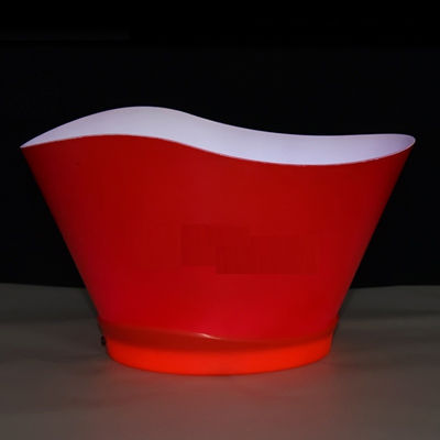 사용자 지정 로고 아이스 버킷 12L 조명 파티 맑은 맥주 샴페인 LED 와인 병 냉장고