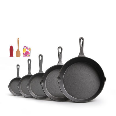 반착성 선순환 Cast Iron Skillet Black 지속가능한 야외 요리용품