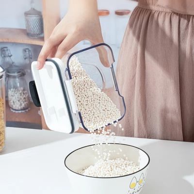 서있는 타입 부엌 PET 플라스틱 식품 저장 용기 투명 공기 밀착 4pc 세트
