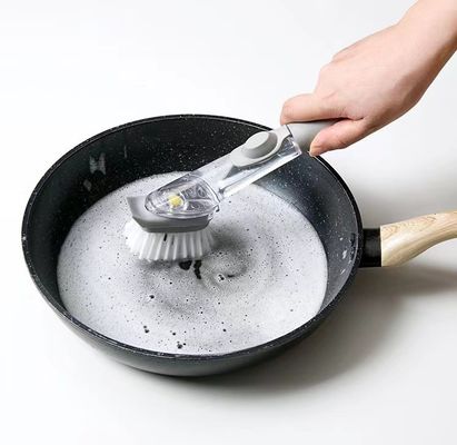 주방 도구 청소 브러쉬 2 in 1 긴 손잡이와 스폰지 있는 식기 닦기 브러쉬