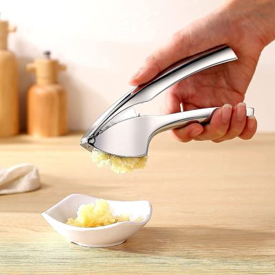 스테인레스 스틸 진크 합금 수동 마늘 압축 요리 부엌 도구에 대한 손 압축
