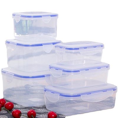 3pcs 공기 밀폐 플라스틱 저장 상자 세트 다기능 식품 저장 용기