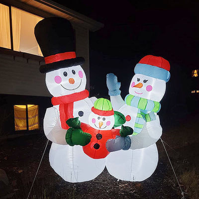 실내 야외 정원 크리스마스 장식 6ft Natal Inflatables Santa Claus With LED Lights Green