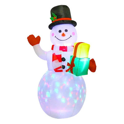 실내 야외 정원 크리스마스 장식 6ft Natal Inflatables Santa Claus With LED Lights Green