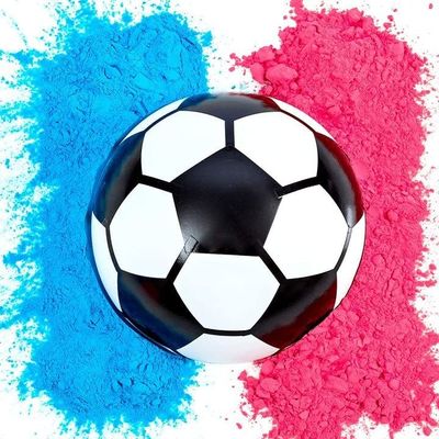 성별을 밝히는 프로페시 콩페티 파우더 필러 14*14*14cm 아기 기념식용 축구