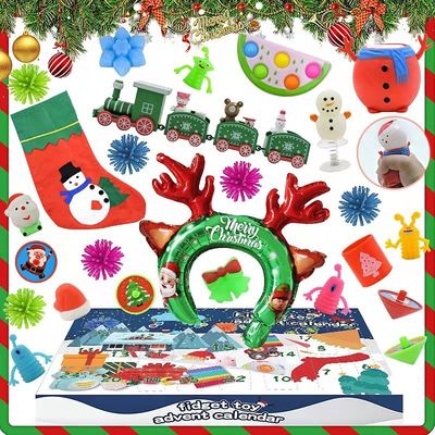 24pcs 크리스마스 추석 달력 블라인드 박스 만화 Fidget Squishy Toy for Kids 장난감 세트