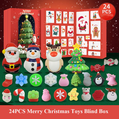 24pcs 크리스마스 추석 달력 블라인드 박스 만화 Fidget Squishy Toy for Kids 장난감 세트