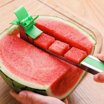 스터킹 스테인레스 스틸 수박 컷러 슬라이서 컷러 신선한 주스 큐브
