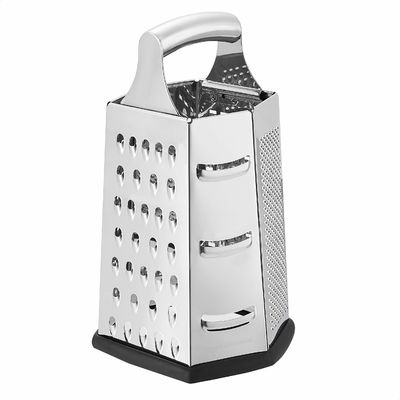 가장 많이 팔린 주방 액세서리 6 면 수동 치즈 grater 410 스테인레스 스틸로 만든