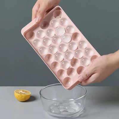 33 구멍 원 원 공 얼음 큐브 트레이 구구 플라스틱 얼음 공 제조 뚜?? 이 있는 곰팡이