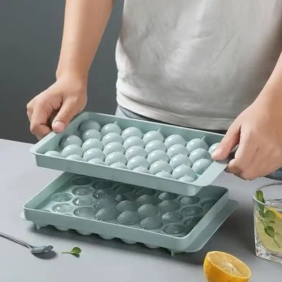 33 구멍 원 원 공 얼음 큐브 트레이 구구 플라스틱 얼음 공 제조 뚜?? 이 있는 곰팡이