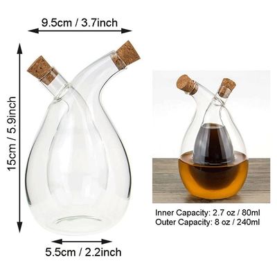 350ml 병 냄비 분리 켈러 세트 올리버 오일 및 식초 분배기