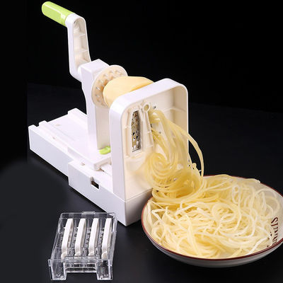 로터리 과일 채소 Grater 5 In 1 멀티 부엌 수동 리본 커터 나선 슬라이서