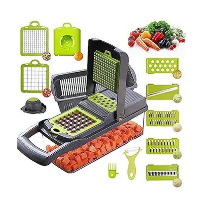 채소 잘라기 쉬운 12 in 1 식품 잘라기 Mandoline 가죽