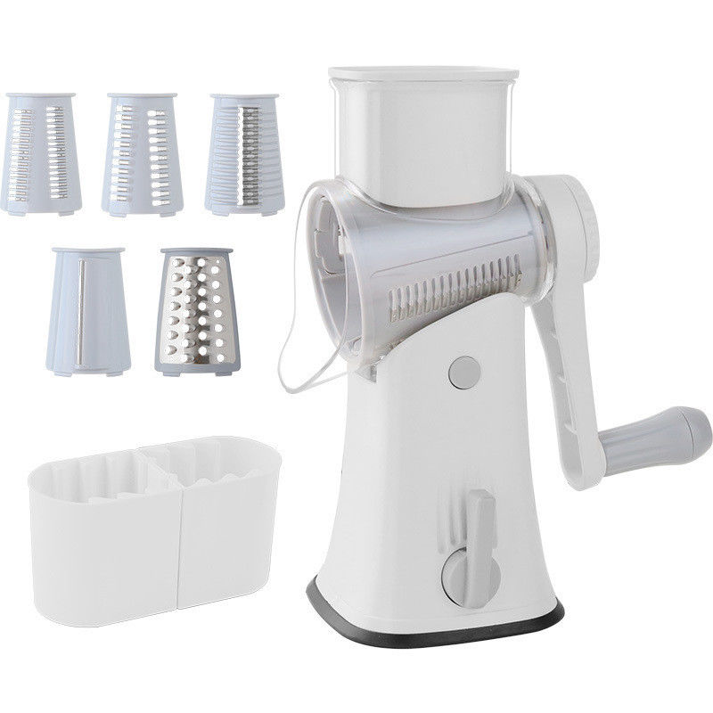 다기능 5 in 1 로터리 드럼 타입 Grater Shredder와 함께 채소 컷러 슬레이커